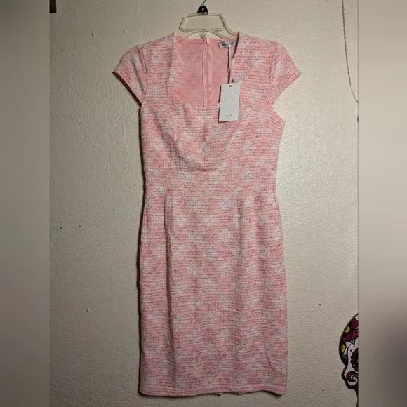 Grace Karin Elegant Pink Cap Sleeve Dress Size Small - Picture 2 of 11